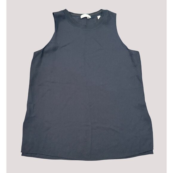 Vince Womens Triacetate Silk-like Black Sleeveless Tank Top Lightweight Size M - Picture 1 of 9